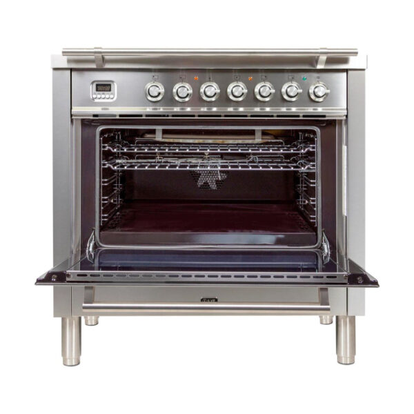 Professional Plus 36 Inch Dual Fuel Liquid Propane Freestanding Range in Stainless Steel with Chrome Trim - Image 4