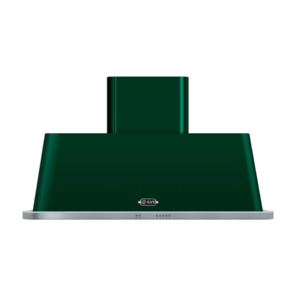 Majestic Series 48 Inch Wall Mount Ducted Hood with 600 CFM, Halogen Lights, Handcrafted from Italy, High-End Workmanship, Anodized Aluminum Grease Filters in Emerald Green