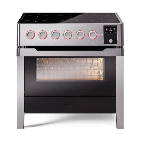 Panoramagic 36 Inch Electric Freestanding Range in Stainless Steel with Trim