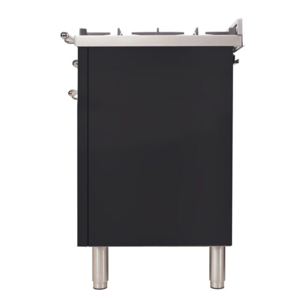 Nostalgie 36 Inch Gas Natural Gas Freestanding Range in Matte Graphite with Chrome Trim - Image 7