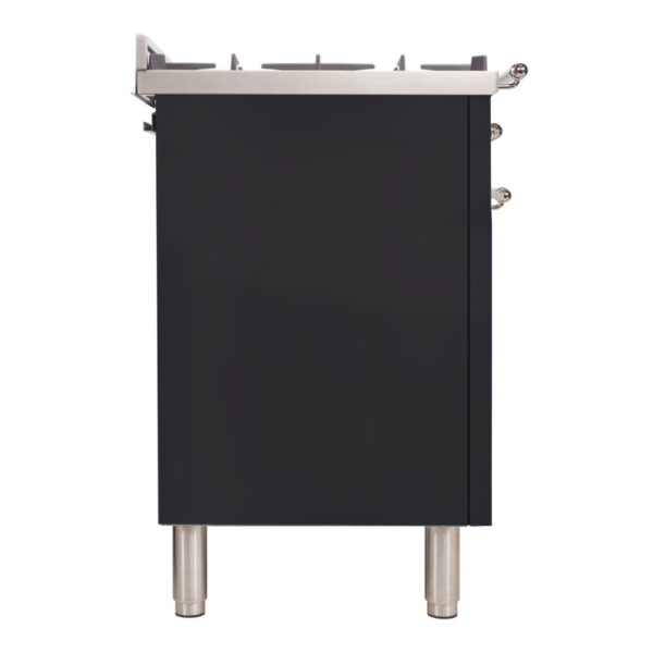 Nostalgie 36 Inch Gas Natural Gas Freestanding Range in Matte Graphite with Chrome Trim - Image 8