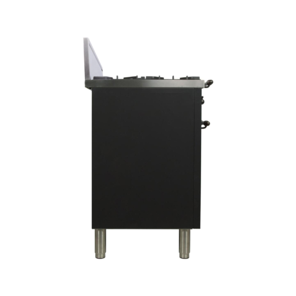 Nostalgie 30 Inch Gas Liquid Propane Freestanding Range in Matte Graphite with Bronze Trim - Image 3