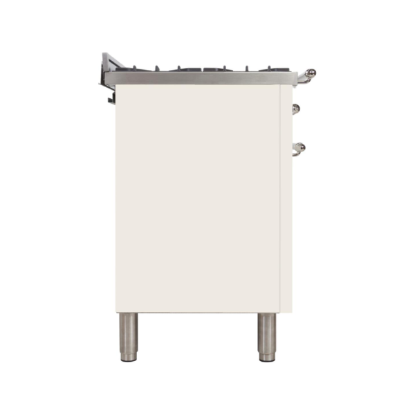 Nostalgie 36 Inch Dual Fuel Natural Gas Freestanding Range in Antique White with Chrome Trim - Image 6